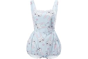 CutiePlusU Combinaison-Pyjama Boutonnée en Coton pour Adultes - Grenouillère Imprimée Integrale