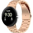 Chofit Remmar kompatibla med Google Pixel Watch-armband, metallarmband i rostfritt stål, ersättningsband för Pixel Watch Smar