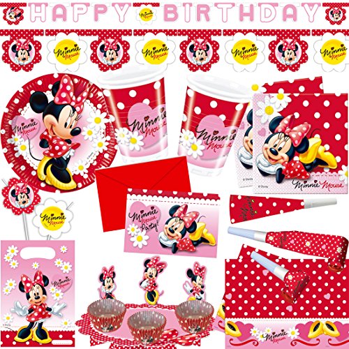 4x Hängende Decken-Deko * MINNIE MOUSE * für Kindergeburtstag // Kinder Geburtstag Party Deko Hanging Cutouts Minni Maus - 2
