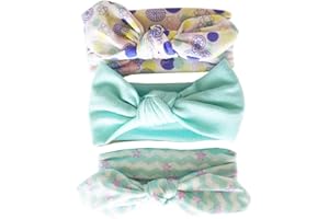 Bllatta Baby Stirnbänder Mädchen Kids Turban Haarband Stirnband Kopfband Baby schmuck Babyschmuck Babygeschenke & Taufe 3 Stück