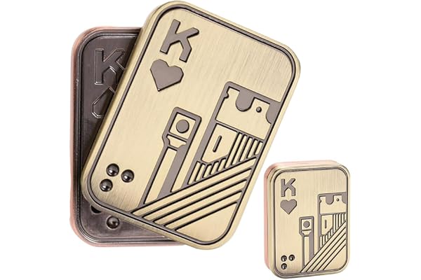 MLRUQRX Poker Fidget Slider Toy Jouet De Curseur De Fidget De Poker Jouets Anti-Anxiété Push Slider Jouet Anti-Stress Magnétique En Métal Pour Autisme Tdah Pour Bureau École Maison
