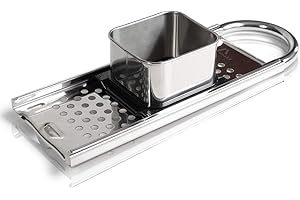 Amazy Utensilio para Pasta Alemana – Spätzle Rallador de acero Inoxidable Ideal para pelar, rallar y Cortar Pasta casera