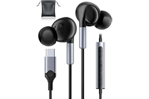 TUBHANGGAI Cuffie USB C per iPhone 15 Pro Samsung A54 S23 Ultra Auricolari con Filo USB C Cuffie con Microfono HiFi Auricolari USB C per Samsung A34 S21 S22 Ultra A53 A33 Google Pixel 7 8 Pro OnePlus 11 iPad 10