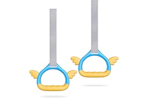 OLYSPM Gymnastic Rings Gym rings kids with Buckles Straps Exercise Gym Rings,2CM bold non-slip hand grip-Designed specifically for kids,Safe Load-bearing 400KG/882lb