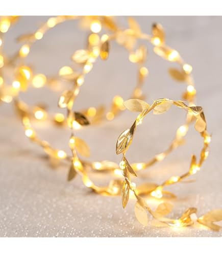 Lights4fun, Inc. Guirlande Lumineuse D'intérieur 12 Feuilles D'érable