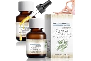 EZOULUOBA Cyperus Rotundus Oil, 60ml Ätherische Öle Cyperus zur Haarentfernung, Natürliches Reines Cyperus Oil Silky Haarentferner, Reduzierung des Körperhaarwachstums und Hautpflege, 2 Stück
