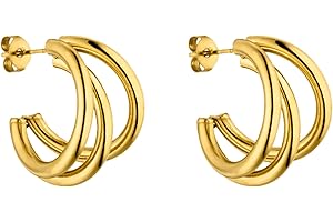 PURELEI® Eono Ohrringe – Damenohrringe aus langlebigem Edelstahl – Wasserfeste Ohrringe Damen – 2 cm Durchmesser – Modeschmuck für deinen individuellen Look