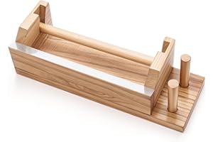 MOLSHINE Wood Multi Washi Tape Dispenser,One-Handed Operation Masking Tape Cutter,Tape Roll Storage Holder for Handicraft,DIY,Gifts Wrapping (Wood Original Color)