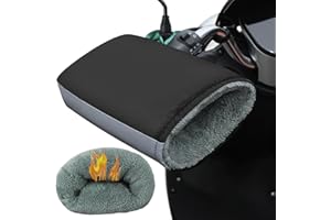 XINCHIA Motorcycle Handlebar Muffs Bike Gloves Waterproof Bike Motorbike Handlebar Gloves Windproof Winter Cycling Scooter Gloves Thick Fleece Thermal Motorbike Handle Hand Warmer Guard with Reflective Strip