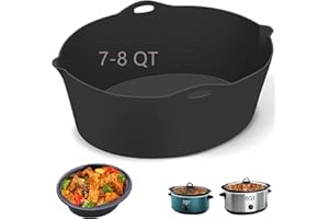Horuhue Silikoneinlagen passend für Schmortöpfe/Schongarer 7–8 Quart, Slow Cooker Trenneinsatz kompatibel mit Crockpot Liner, wiederverwendbar, BPA-frei, auslaufsicher, Kochzubehör für ovale Töpfe