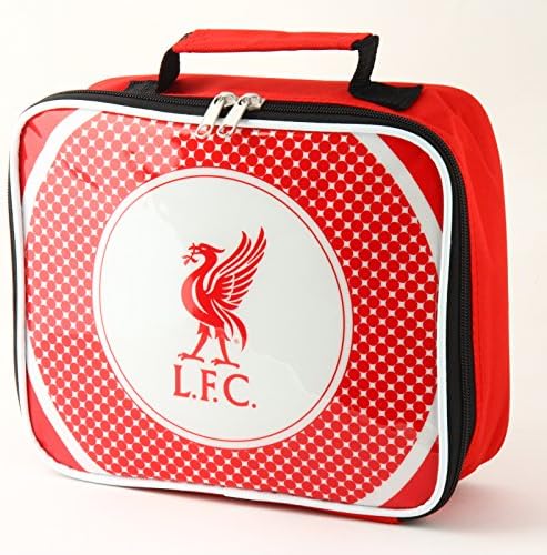 Liverpool FC Bullseye Kids Lunch Bag. Red PVC. Lunch bag size H19, W24, D8cm.