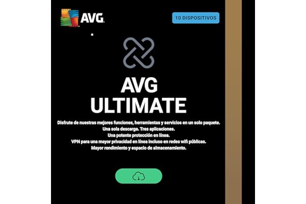 AVG Ultimate 2026 | Antivirus 10 Dispositivos | 1 Año | Descarga digital
