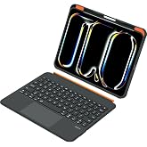 Ipad Air 11 M2/m3 Uyumlu 360&deg; D&ouml;ner Manyetik T&uuml;rk&ccedil;e Q Klavyeli Kılıf (Rgb Işıklı &ndash; Trackpad&rsquo;li) (360D&ouml;nen)