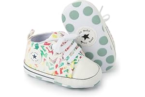 DEBAIJIA Bebé Primeros Pasos Zapatos de Lona 0-18M Niños Alpargata Suave Antideslizante Ligero Slip-on