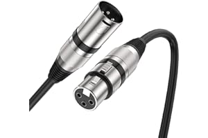 MOSWAG Cable XLR Balanceado Microfono Macho a Hembra Canon DMX para Micrófono Amplificador Altavoz Grabadora Equipo de Sonido Mesa de Mezclas Sistema PA