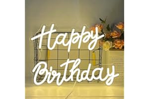 UEXNKJ-Y Luci al neon LED Insegna al neon Buon compleanno USB Powered Room Bar Party Birthday Acrilico Neon Sign Wall Decor Regalo di compleanno Neon Sign