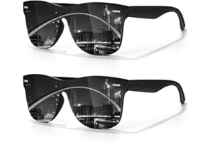 LINVO Gafas de Sol Polarizadas Hombre Mujer Moda Sombras Planas Pieza Conducir Pescar Protección UV