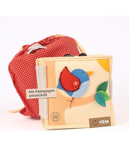 Jolly Designs® Travel Buddy Coccodrillo - Libro Sensoriale Montessori Per Bambini Da 1 Anno In Su, Giocattolo Da Viaggio Activity Board, Promuove Le Abilità Motorie, Certificato Öko-Tex E CE
