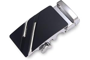 flintronic ® Cintura da Uomo in Pelle con Fibbia Automatica, Moda Cintura a Cricchetto 3.5cm * 130cm, con Portachiavi e Confezione Regalo