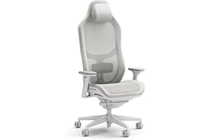 Fractal Design Refine Mesh Light - Silla Gaming – Silla ergonómica de Escritorio de Oficina – Reposabrazos Ajustables 4D – Respaldo Alto – Cojín Lumbar