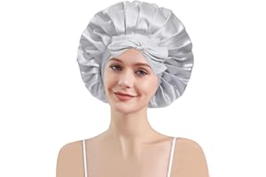 Coubeau Seidenhaube zum schlafen für Damen -100% Silk Bonnet Schlafhaube Seide Haarhaube für die Nacht Seide Bonnet Sleep Cap