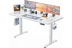 ‎HUANUO HUANUO Height-Adjustable Desk 160 x 80 cm, 25 mm Whole Table Top with Brushless Motor, Ergonomic Standing Seat Table, Standing Desk, Easy Assembly, Electric Standing Desk for Home Office