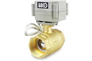 BACOENG Vanne 2 voies motorisée 1 1/4" DN32 Laiton AC/DC9-24V CR202 normalement fermée