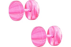 MicVivien Colorous Stainless Steel Stud Earrings Men Women Fake Gauge Screw Studs Earrings Barbell Ear Plugs Faux Gauges Ear Tunnel Earrings 8MM