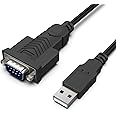 BENFEI USB to RS232 Serial Cable with Nut 1.8 m, Serial USB to RS-232 (9 Pin) DB9 with PL2303 Prolific Chipset, Compatible wi