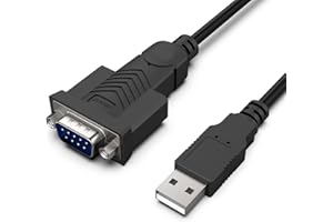 BENFEI Adaptador USB a Serie, 1,8m USB a RS-232 (9 Pines) DB9 Cable Serie, chipset, Windows 11/10/8.1/8/7, Mac OS X 10.6 y Superiores