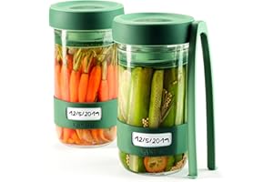 Lékué Set 2 Boîtes préparation aliments fermentés, verre, 700 milliliters