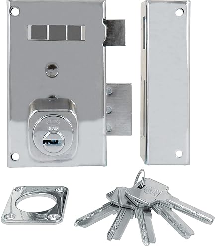 Abus fe9762107 a sa H CE D – Cerradura de sobreponer con asa/horizontal con cierre con llave para apertura exterior derecha 80 x 140