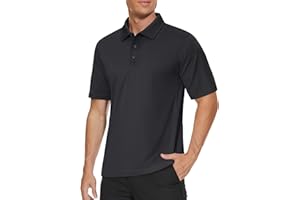 MAGCOMSEN Men's Breathable Quick Dry Golf Polo Shirt Summer Outdoor Lightweight Short Sleeved Shirts