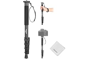 NEEWER Support Monopode pour Appareil Photo,155cm, Trépied Vidéo Portable de Voyage Professionnel en Aluminium,Adaptateur de Vis 6,35mm/9,5mm pour Reflex Numériques,Caméscopes,Charge Maximale 8kg,TP41