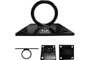 TNP Accessories Battle Rope Resistance Ring Wall Ceiling Ground Floor Anchor Bracket Mount Suspension Strap Yoga Swing Hammock