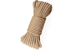 EYELEAF 20 mètres de Corde de Jute Corde de Jute de 10 mm de diamètre pour la décoration, Le Jardinage, Les griffoirs à Chat