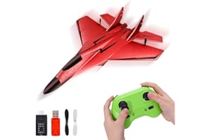 IXYHKB RC Airplane, 2 Channel RC Plane Ready to Fly, 2.4GHz Remote Control Airplane, RC Planes with LED Light, Remote Control Wireless airplane Toy for Adult Beginners (Red)
