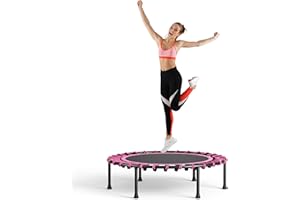 The Fellie Rebounder Trampoline for Adults 40"/48" Mini Trampoline Indoor Outdoor Fitness Trampolines Small Bungee Rebounder for Workout Exercise