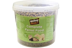 Extra Select Complete Dry Ferret Food: Premium Ferret Kibble with High Protein Content for Optimal Nutrition - 5 Litre Tub