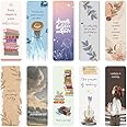 CJ'S Designer Bookmarks Set of 10 (7 x 2 Inches) With Free Sticker - Motivational, Multi-Color, Good for Gift for Book Lovers (What You See in The Photo is What You Get)