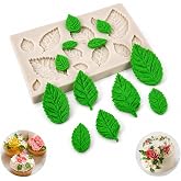 Hominas Fondant Cake Mould, Leaf Shape Silicone Mold 3D Silicone Leaves Fondant Cake Mold for Baking Cakes