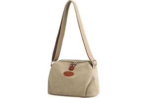 PORRASSO Damska torba crossbody na co dzień torba na ramię płócienna torba listonoszka tornister