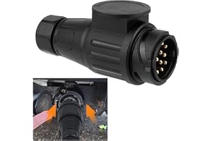 URAQT 13-stifts släphylsa, 12V-kopplingsadapter för släpfordon, adapter för släphylsa, 13-polig hane-kontakt för släpvagn, fö