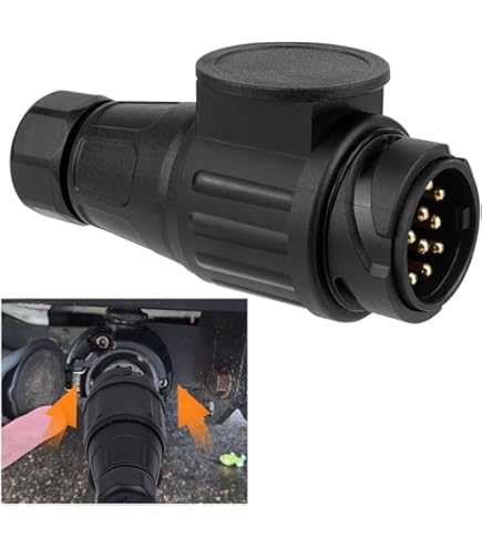 SPARKMOTO 7 auf 13 polig Anhänger Adapter mit Kappe,Für die Verbindung