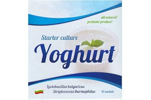 Natural Probiotic Selection Ferments Yaourt - Pack de 10 Sachets de Culture lyophilisée pour Yogourt Nature