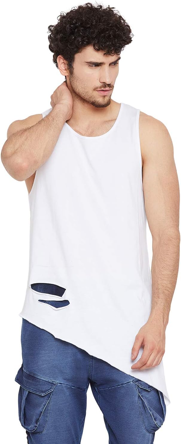FUGAZEE Men’s Triangular Distressed T-Shirt