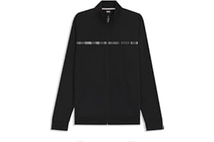 BOSS Hommes Authentic Jacket Z Veste en molleton de coton à rayure et logo