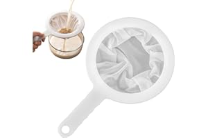 TiamaraEon 400 Mesh Fine Sieve Plastic Sieve, Fine Mesh Strainer Fine Sieve Household Mesh Filter Net for Filter Fruit Juice Wine Soy Milk Jam Yogurt Coffee Milk Soy Milk