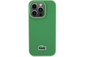 CG Mobile Lacoste HC Magsafe Iconic Petit Piqué Logotipo Tejido de Poliuretano para iPhone 15 Pro MAX, Color Verde