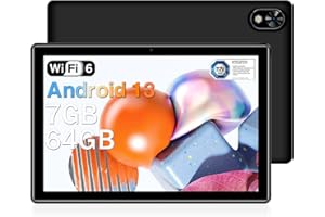 DOOGEE U9 Tablet 10 Pulgadas Android 13, 7GBRAM+64GBROM (TF 1TB), 2024 Tablet Niños Protección Ocular, Widevine L1, 5060mAh Batería Tablet Infantil Pantalla HD IPS, 5MP Cámara, BT5.0/WiFi 6/OTG-Negro